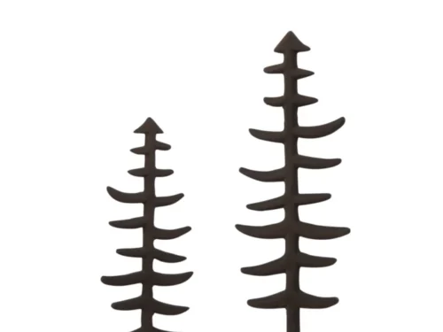 Kerstboom Caunsero aluminium bruin, 30 cm, set van 2 op vierkante voet
