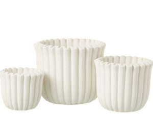Bloempot Klaunira Beton Wit H16 cm