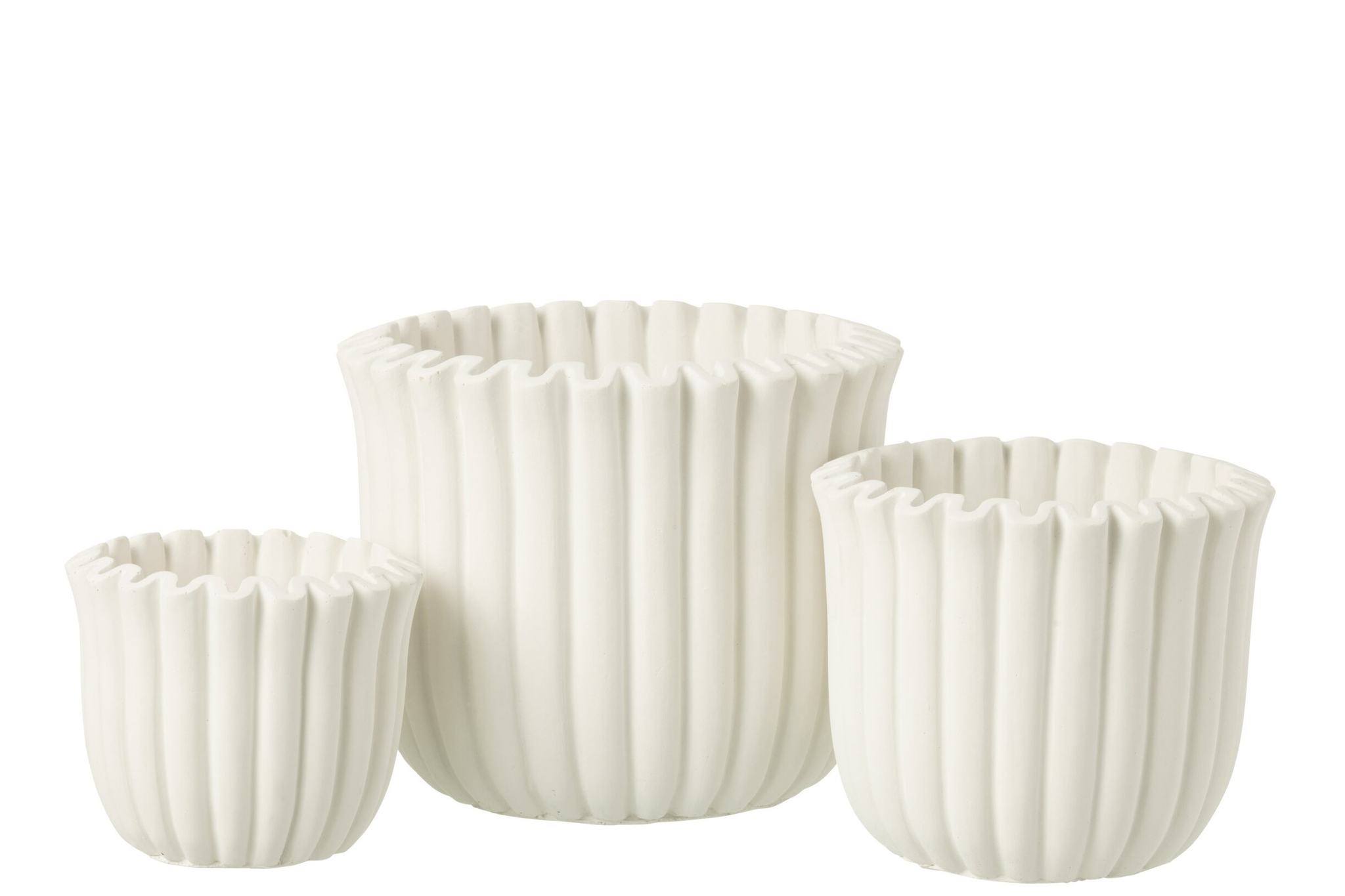 Bloempot Klaunira Beton Wit H16 cm