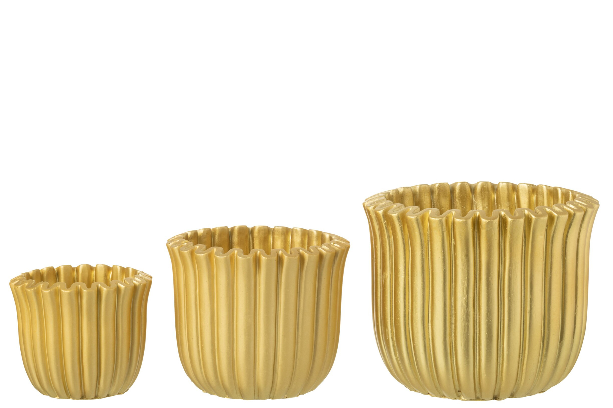 Bloempot Censar Beton Goud H16 cm - Afbeelding 2