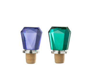Flessenstop Raummaro Glas Blauw - Set van 2