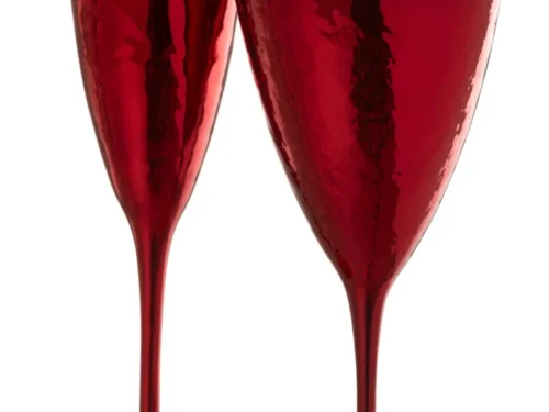 Rode Spiegel Piensu in slanke vorm, decoratief woonaccessoire van spiegelglas, 7 x 26 cm