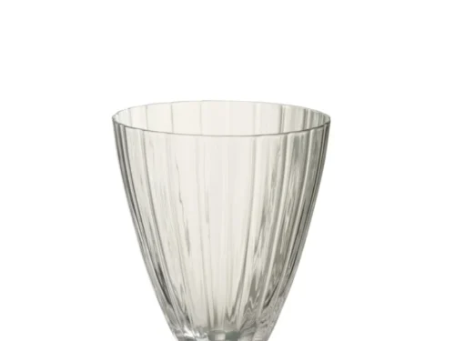 Transparant Drinkglas Hoenderloo met gestreepte afwerking en slanke vorm, elegant op voet