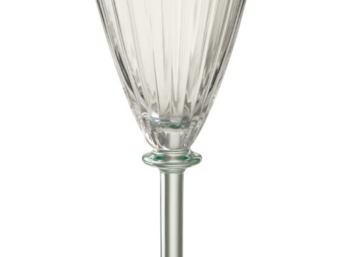 Drinkglas Flauntis van transparant glas met elegante strepen en slanke voet, stijlvol op tafel