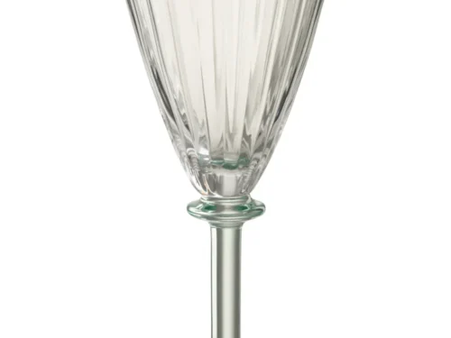 Drinkglas Flauntis van transparant glas met elegante strepen en slanke voet, stijlvol op tafel