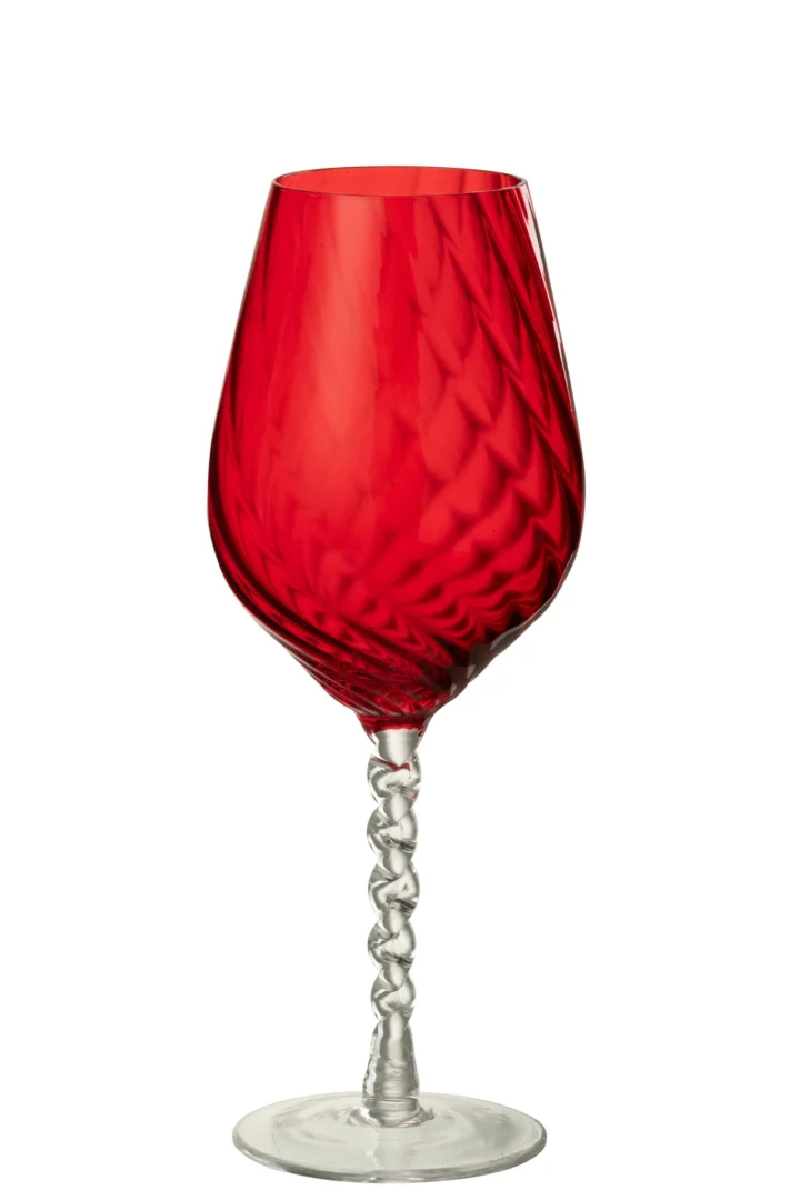 Drinkglas Lavona Glas Rood - Afbeelding 2