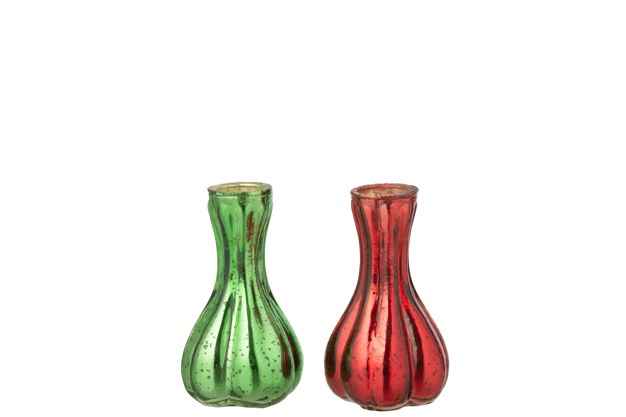 Soliflorevaas Joormak Glas Rood H12 cm - Set van 2 - Afbeelding 2