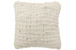 Klurdello polyesterkussen groen 50x50 cm met gebreide structuur en zachte vulling