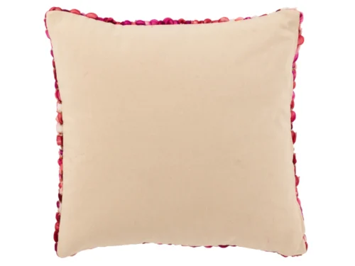 Acrylkussen Deikella roze 50x50 cm met volle vulling en gebreide rand, sfeervol woonaccessoire