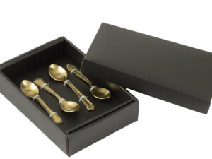 Opbergdoos Staalond Messing Goud