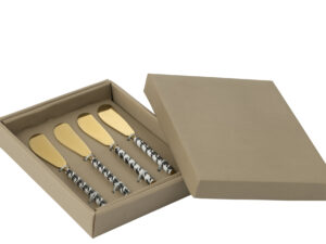 Woonaccessoire Meeki Staal Goud - Set van 4