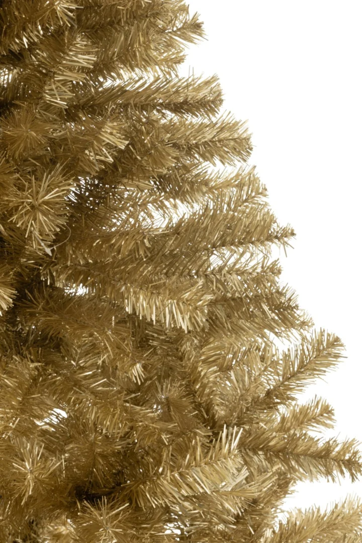 Kerstboom Peestu goud PVC kunstkerstboom, 150 cm met volle takken en feestelijke glans