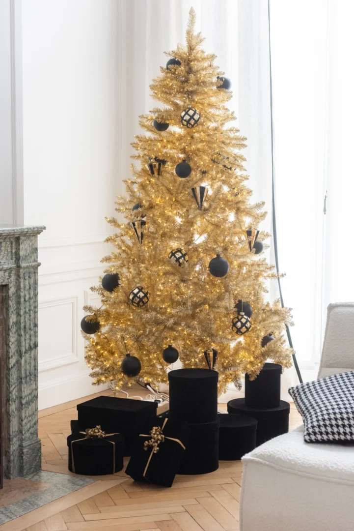 Kerstboom Peestu Pvc Goud H150 cm - Afbeelding 2