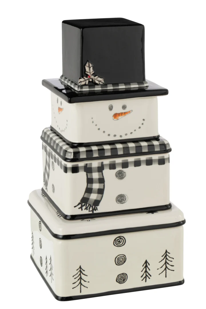 Decoratiefiguur Feiltora Dolomiet Wit H34,7 cm - Set van 3 - Afbeelding 2