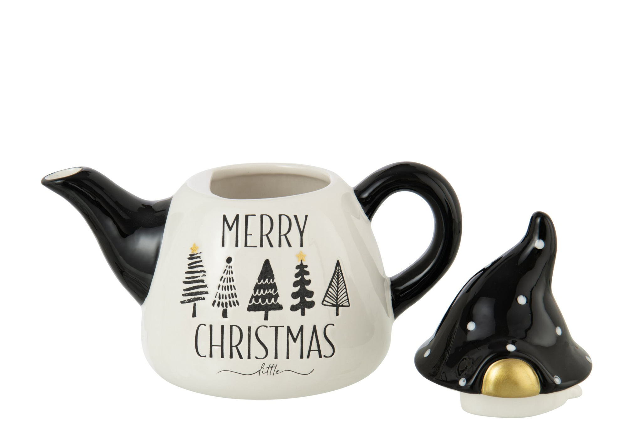 Theepot Leerdonte Dolomiet Zwart