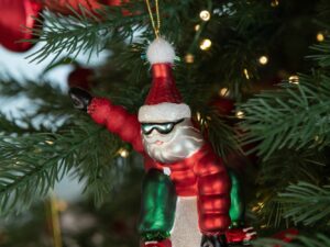 Kerstdecoratie Leeskum Glas Rood - Set van 2