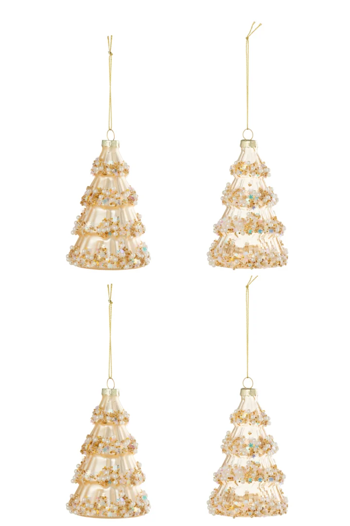 Opbergdoos Fostella Glas Goud - Afbeelding 2