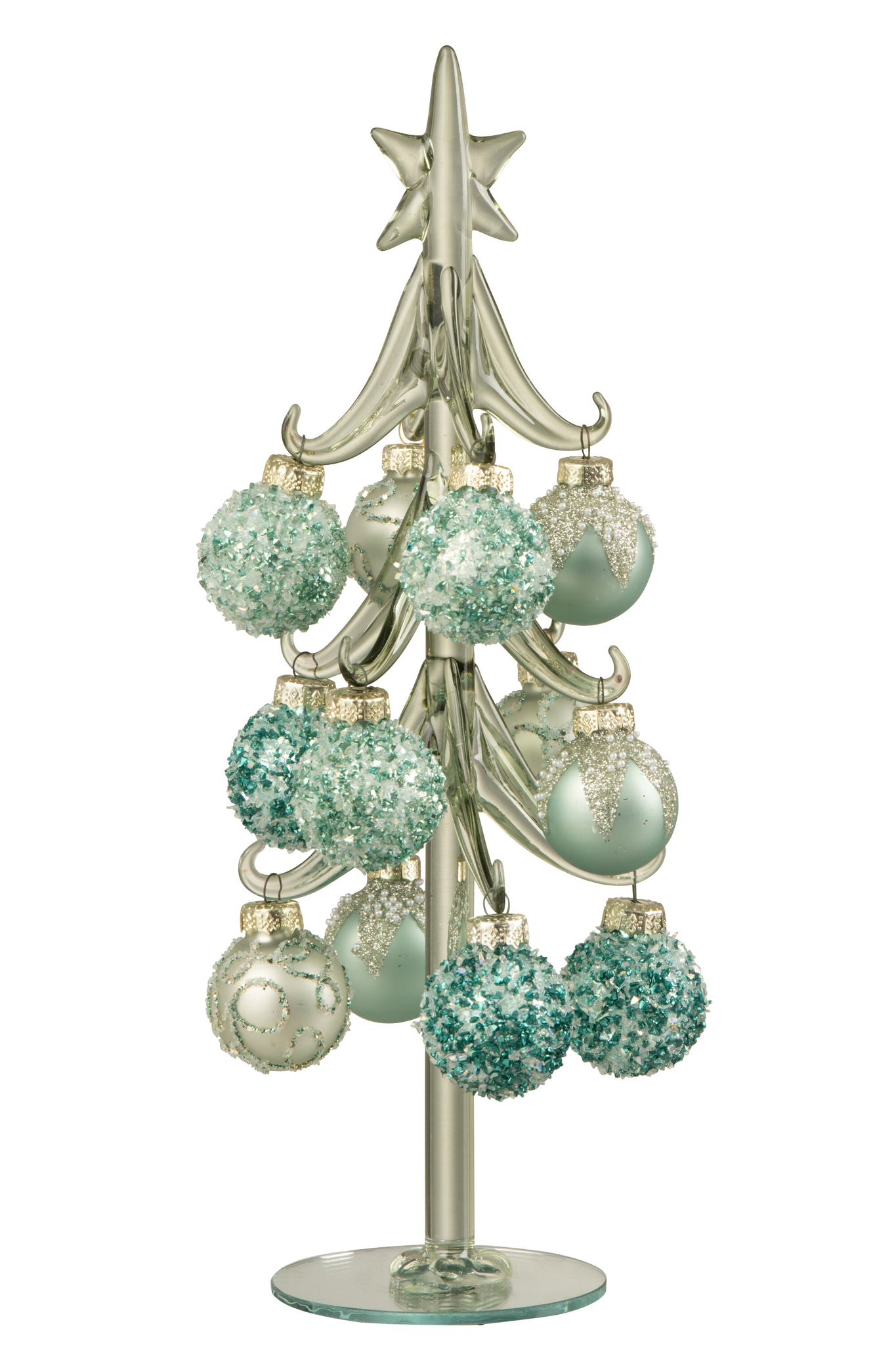 Kerstboom Jemmona Glas Groen H27 cm - Afbeelding 2