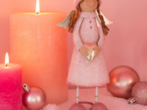 Decoratie Kliebonte Metaal Roze - Set van 2
