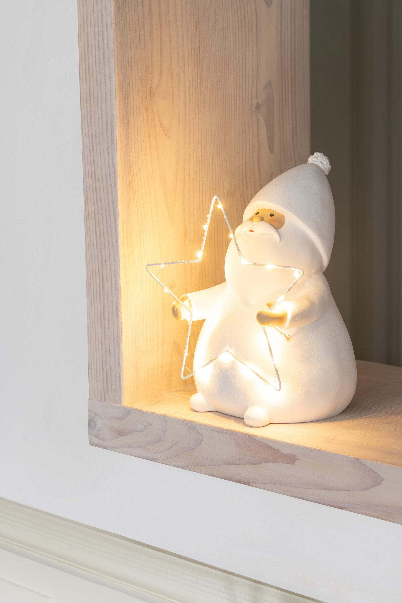 Decoratiefiguur Tidan Polyresin Wit H32 cm - Afbeelding 2