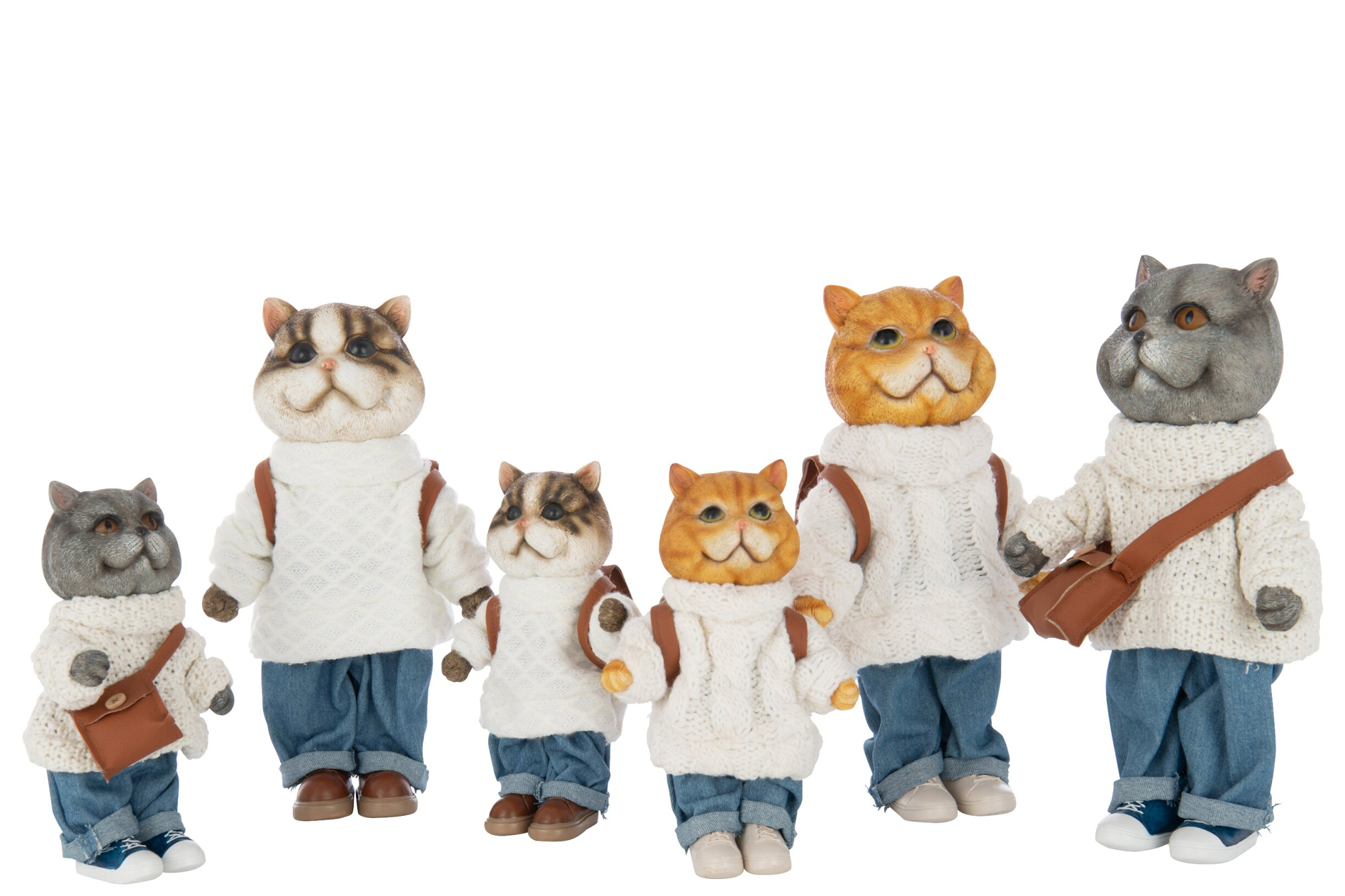 Decoratiefiguur Beermoro Polyresin Meerkleurig - Set van 3