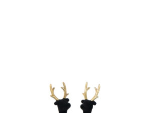 Decoratiefiguur Silves Polyresin Zwart H15,5 cm - Set van 2