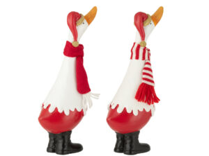 Decoratiefiguur Pile Polyresin Wit H27,5 cm - Set van 2