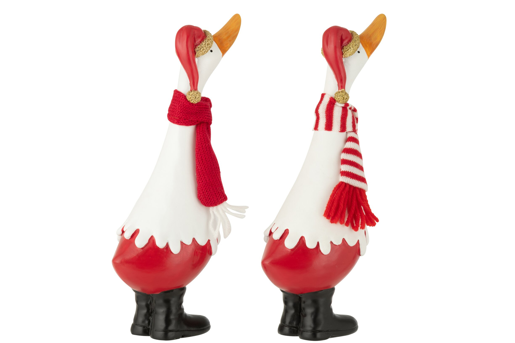 Decoratiefiguur Pile Polyresin Wit H27,5 cm - Set van 2