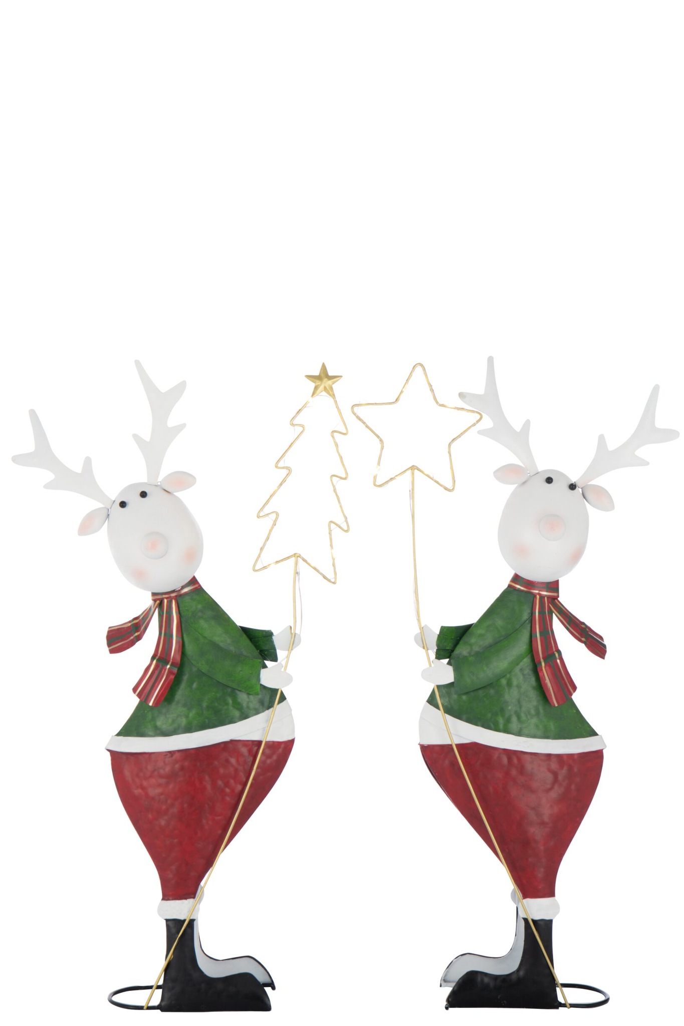 Decoratiefiguur Sleesik Metaal Meerkleurig - Set van 2