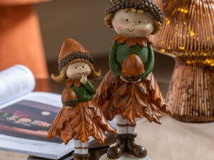 Beeld Skausten Polyresin Meerkleurig H12,5 cm - Set van 2
