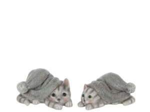 Decoratiefiguur Paarrund Polyresin Blauw - Set van 2