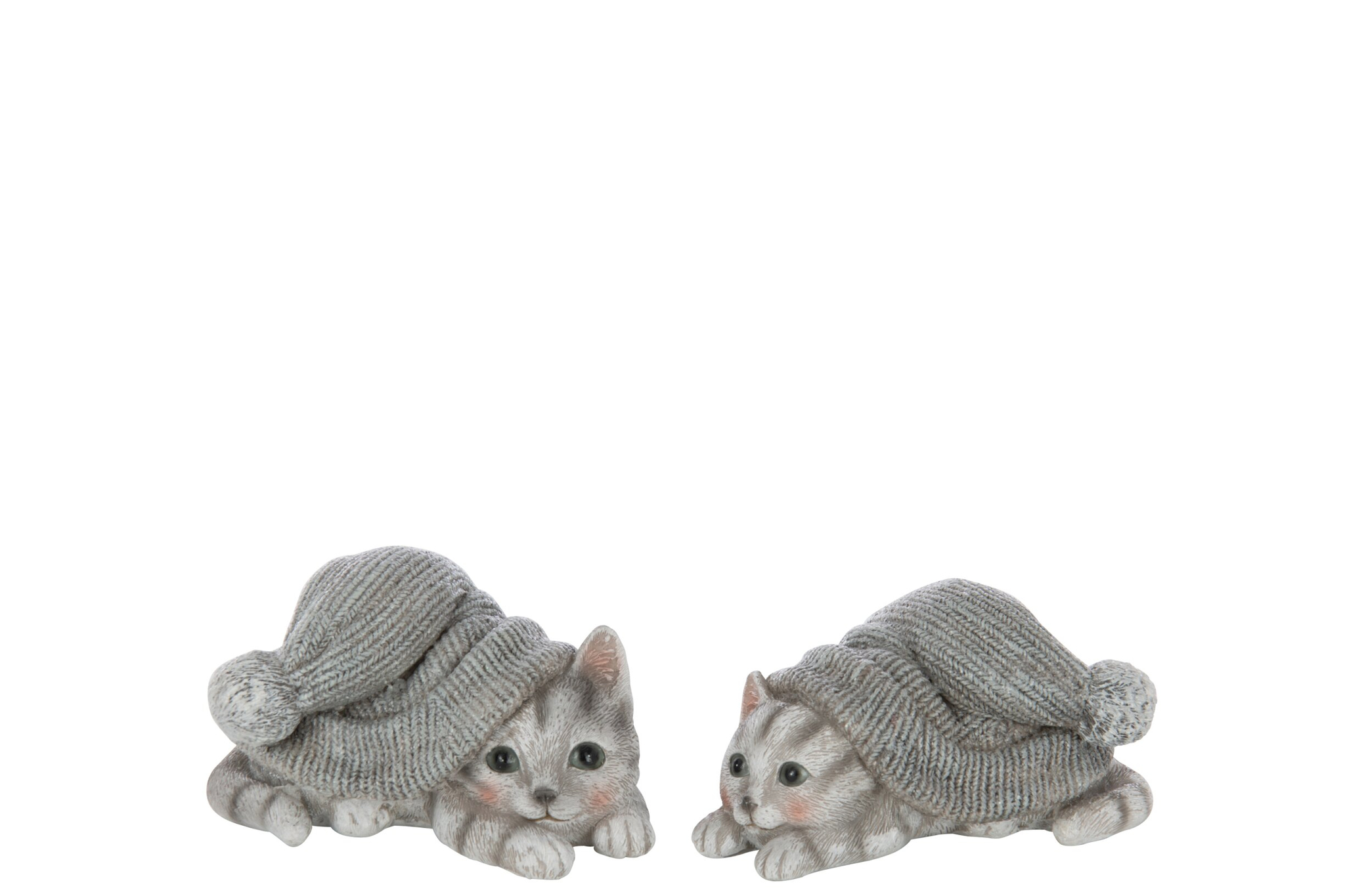 Decoratiefiguur Paarrund Polyresin Blauw - Set van 2
