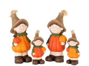 Decoratiefruit Fentane Klei Oranje H26 cm - Set van 2