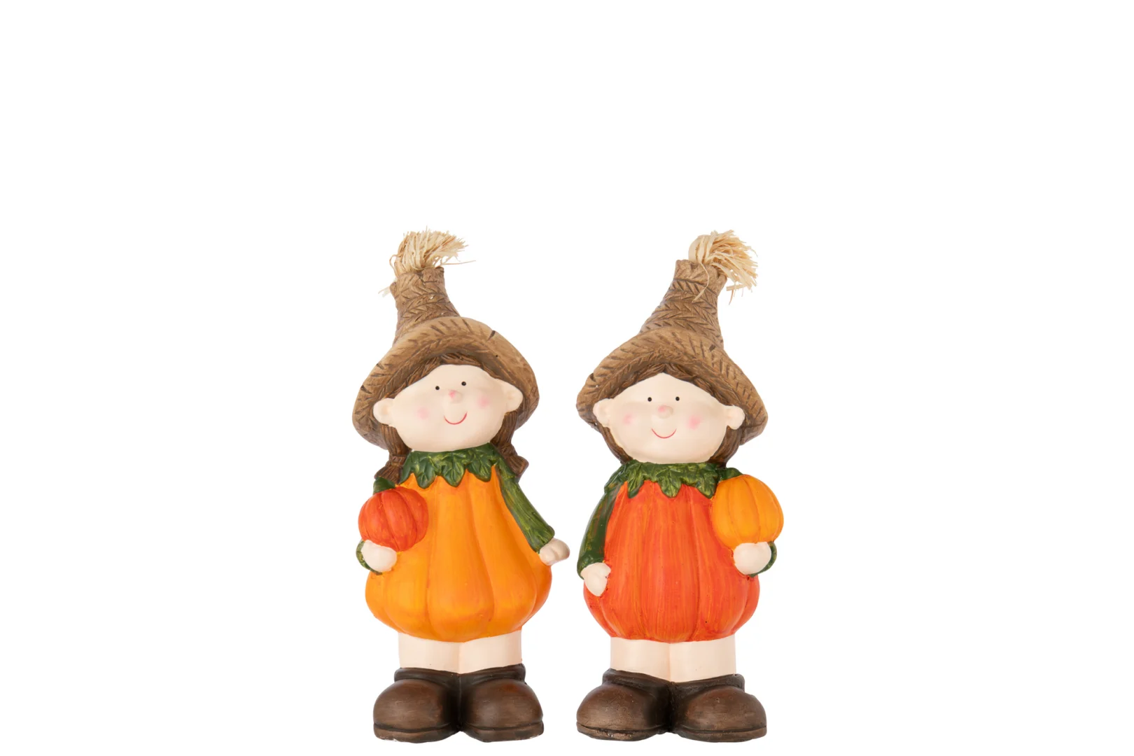 Decoratiefruit Fentane Klei Oranje H26 cm - Set van 2 - Afbeelding 3