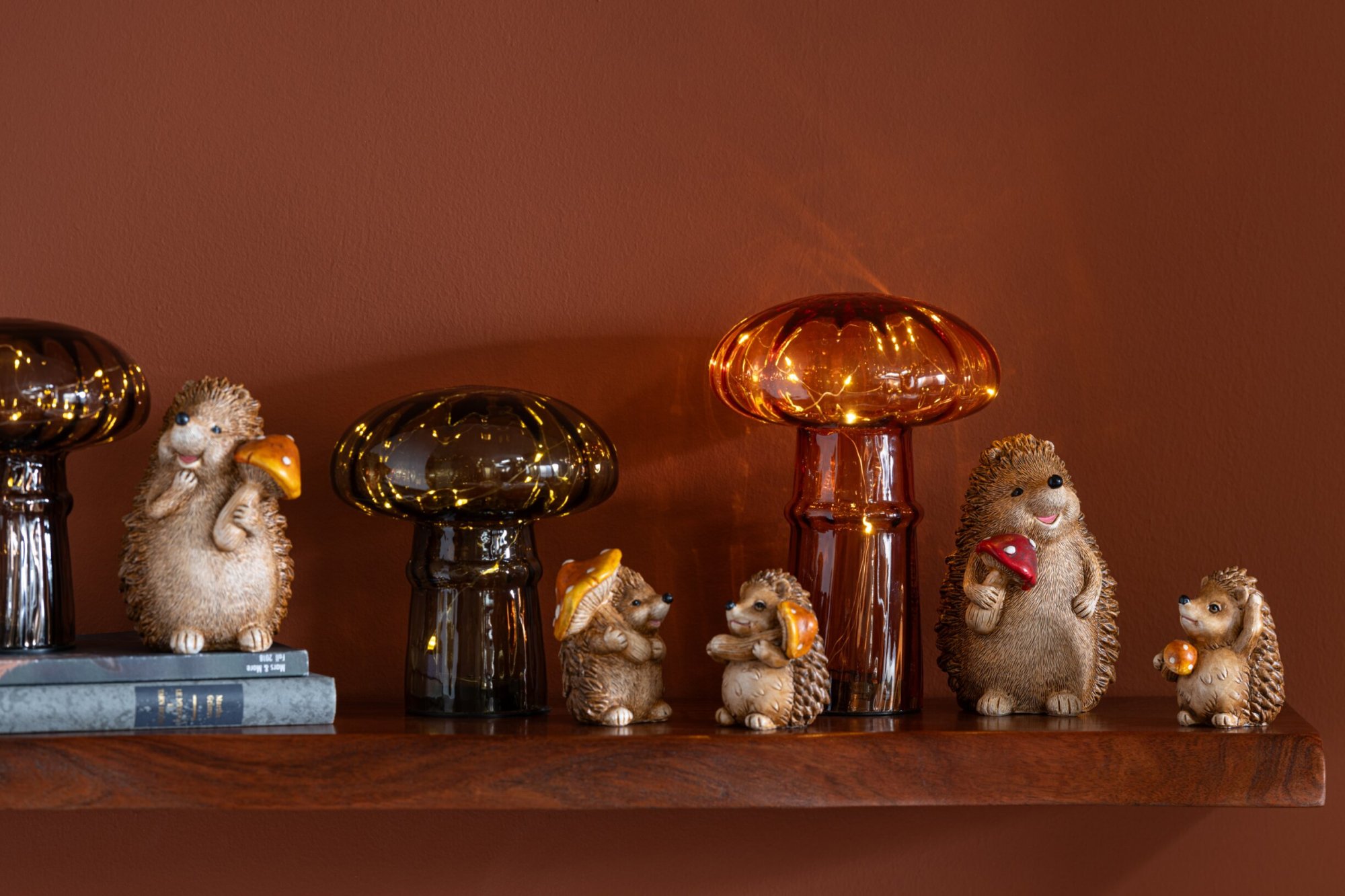 Decoratiefiguur Stoontis Gips Bruin H9 cm - Set van 3 - Afbeelding 4