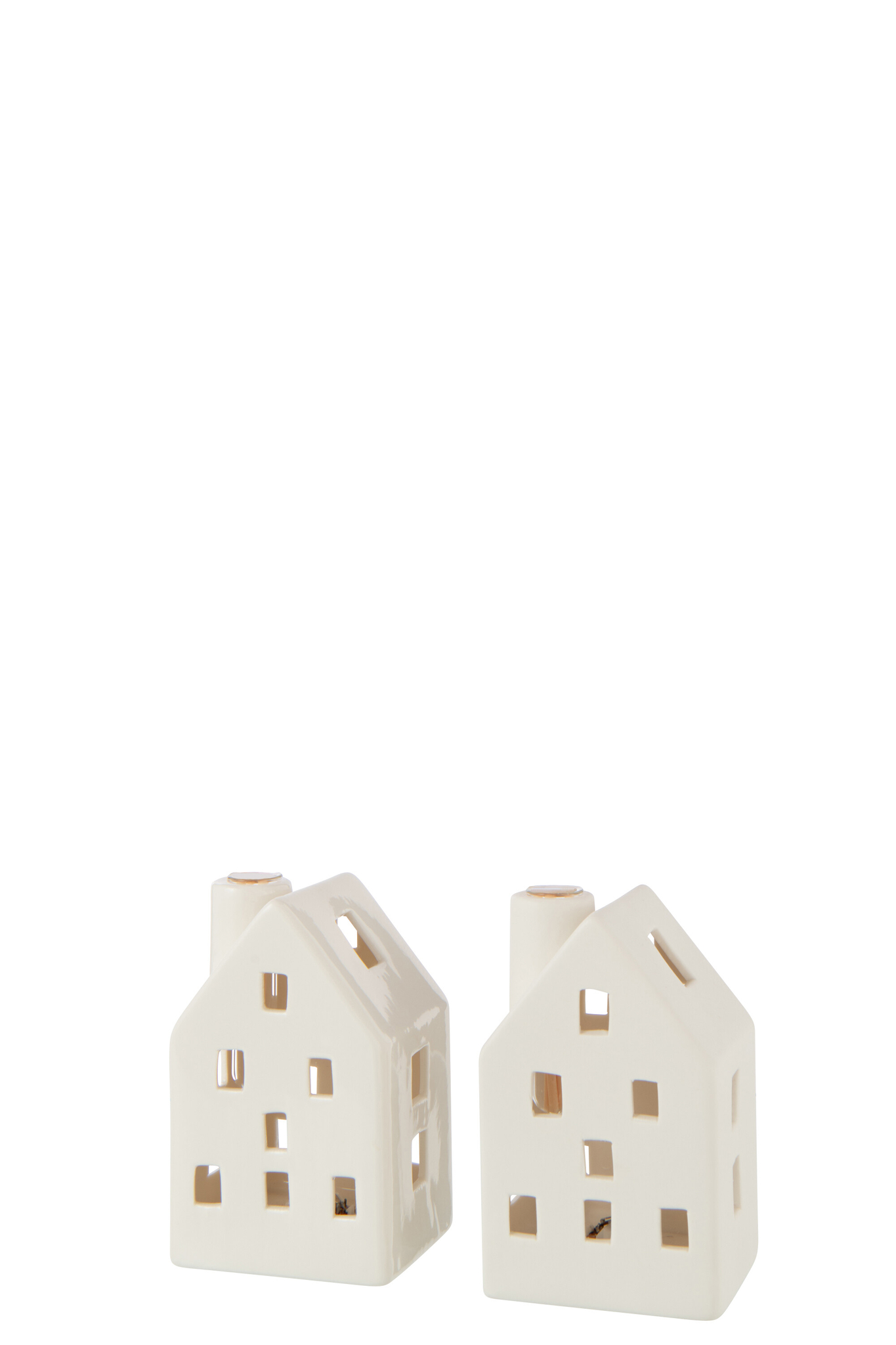 Vaas Dintor Klei Wit H12,5 cm - Set van 2 - Afbeelding 5