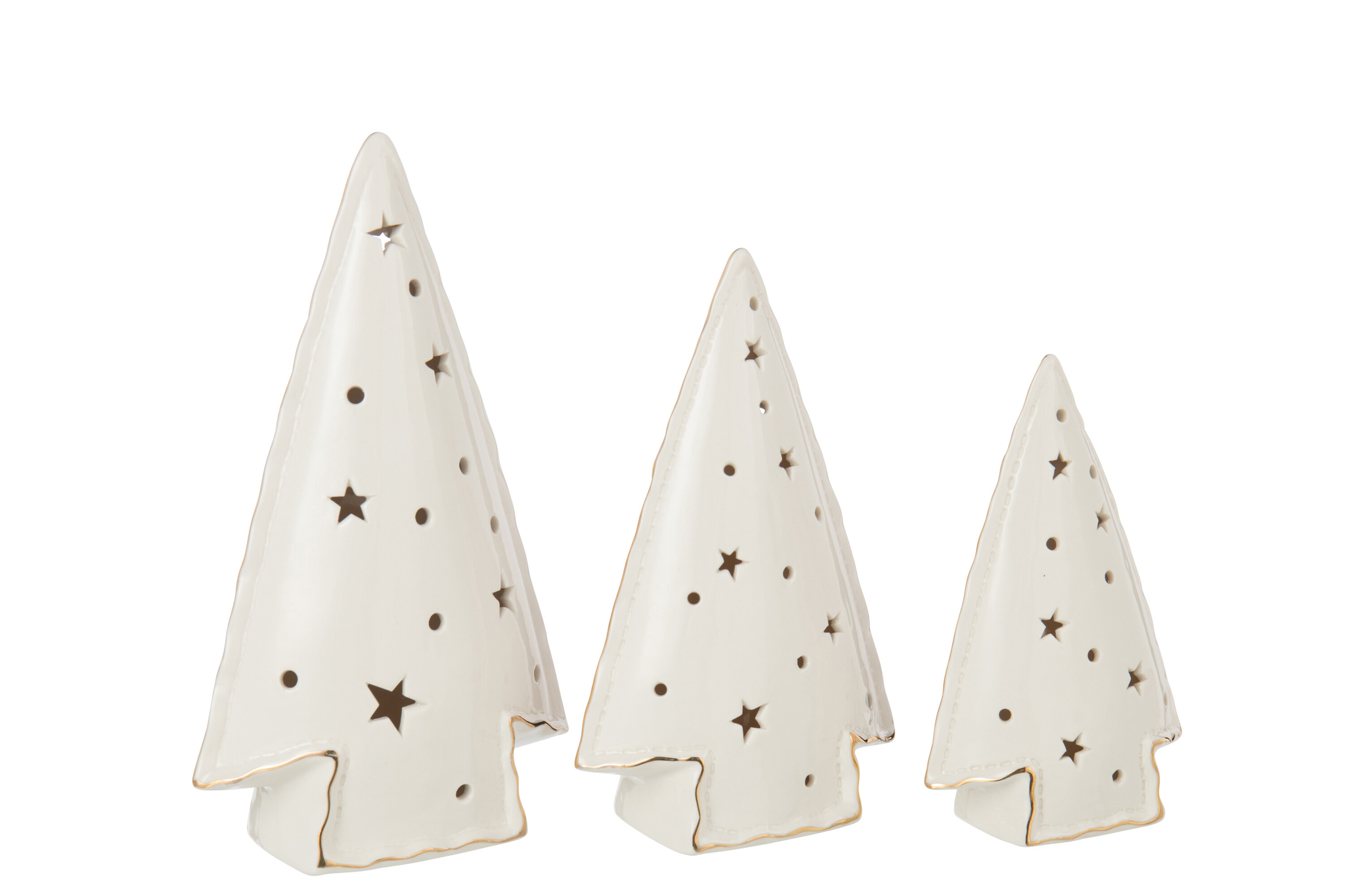 Kerstboom Feeboro Klei Wit H26,5 cm - Set van 3 - Afbeelding 3
