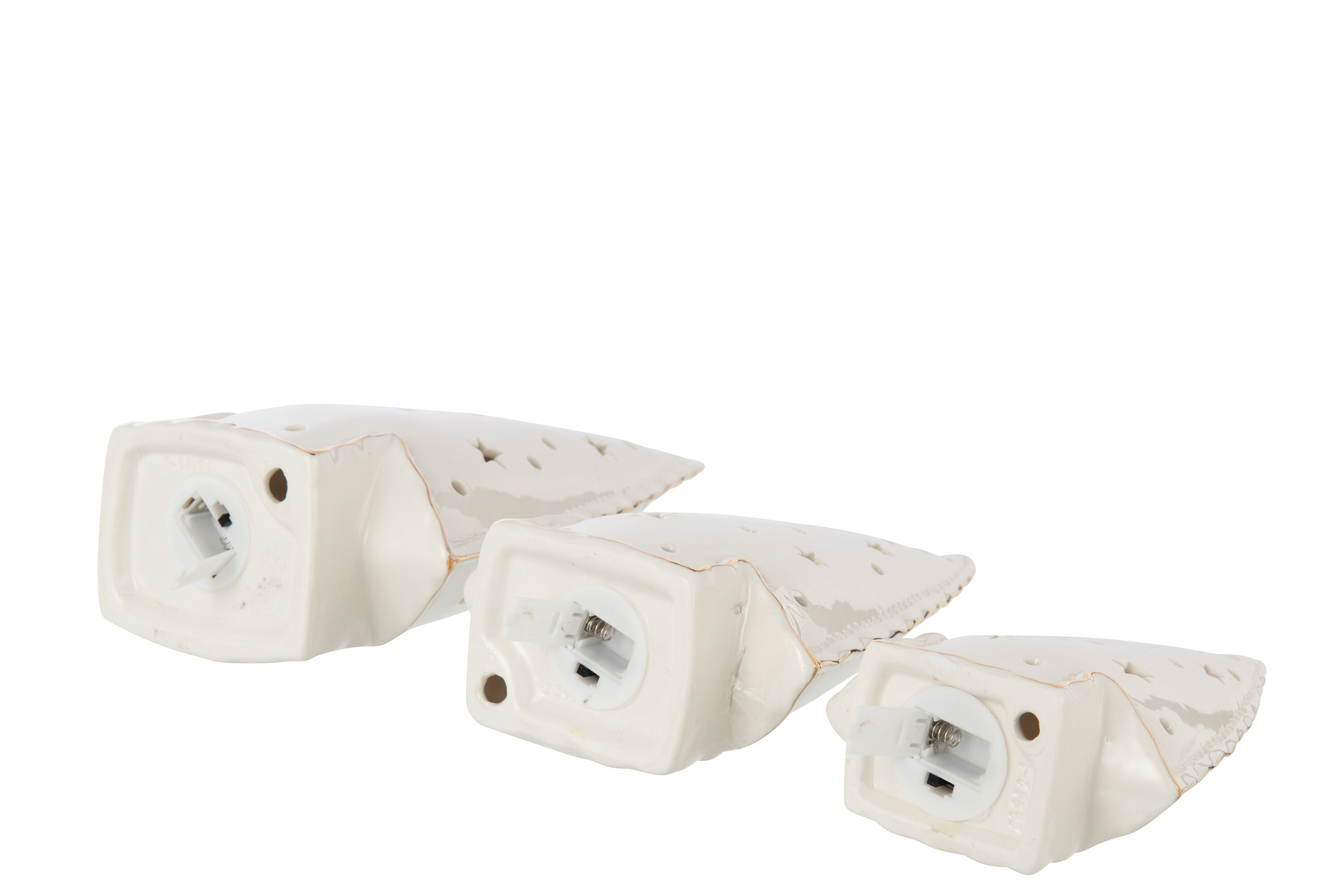 Kerstboom Feeboro Klei Wit H26,5 cm - Set van 3 - Afbeelding 5