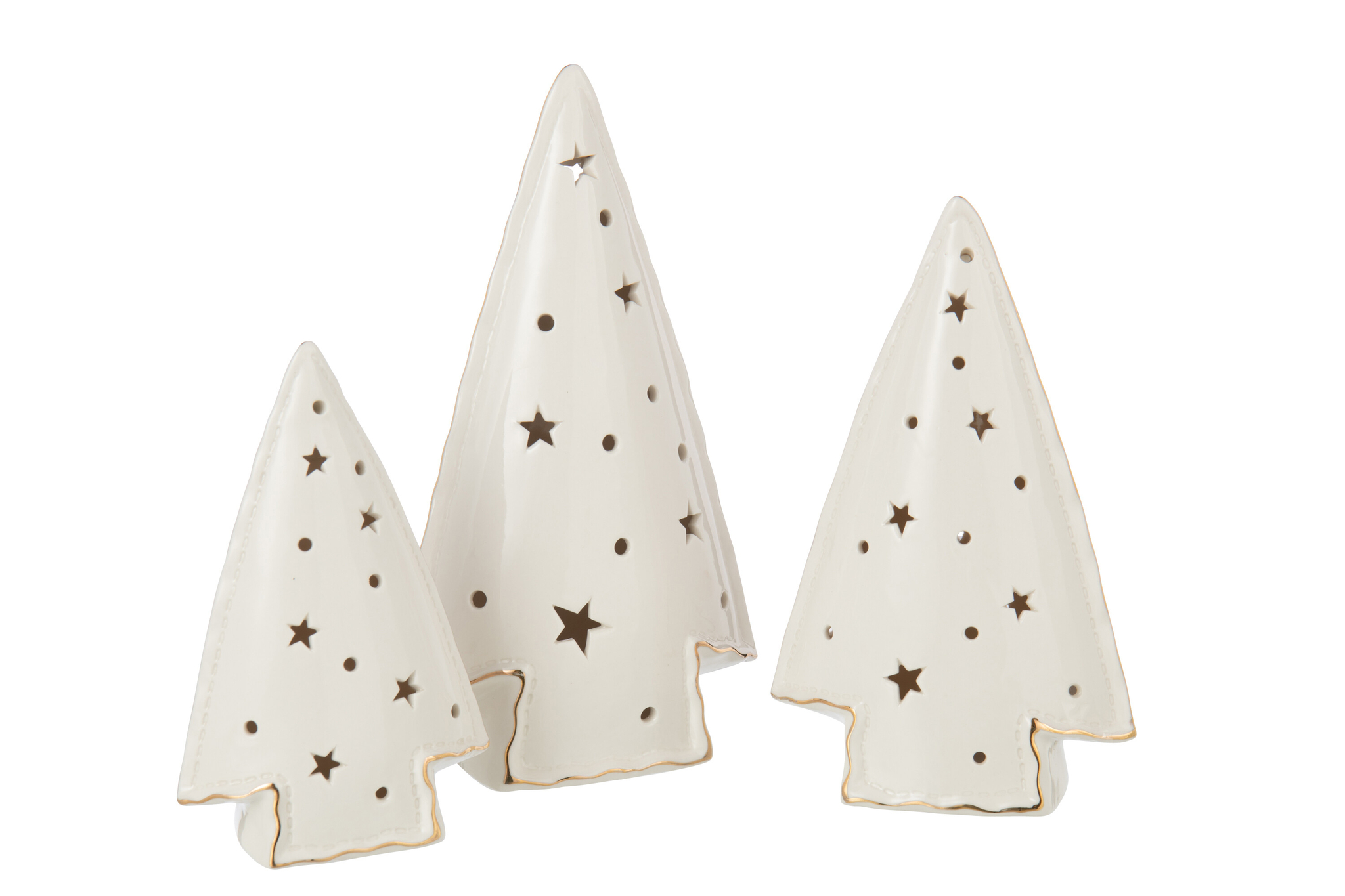 Kerstboom Feeboro Klei Wit H26,5 cm - Set van 3 - Afbeelding 6
