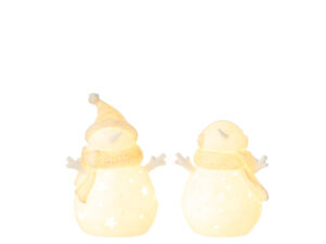 Decoratiefiguur Goskine Klei Wit H16,5 cm - Set van 2