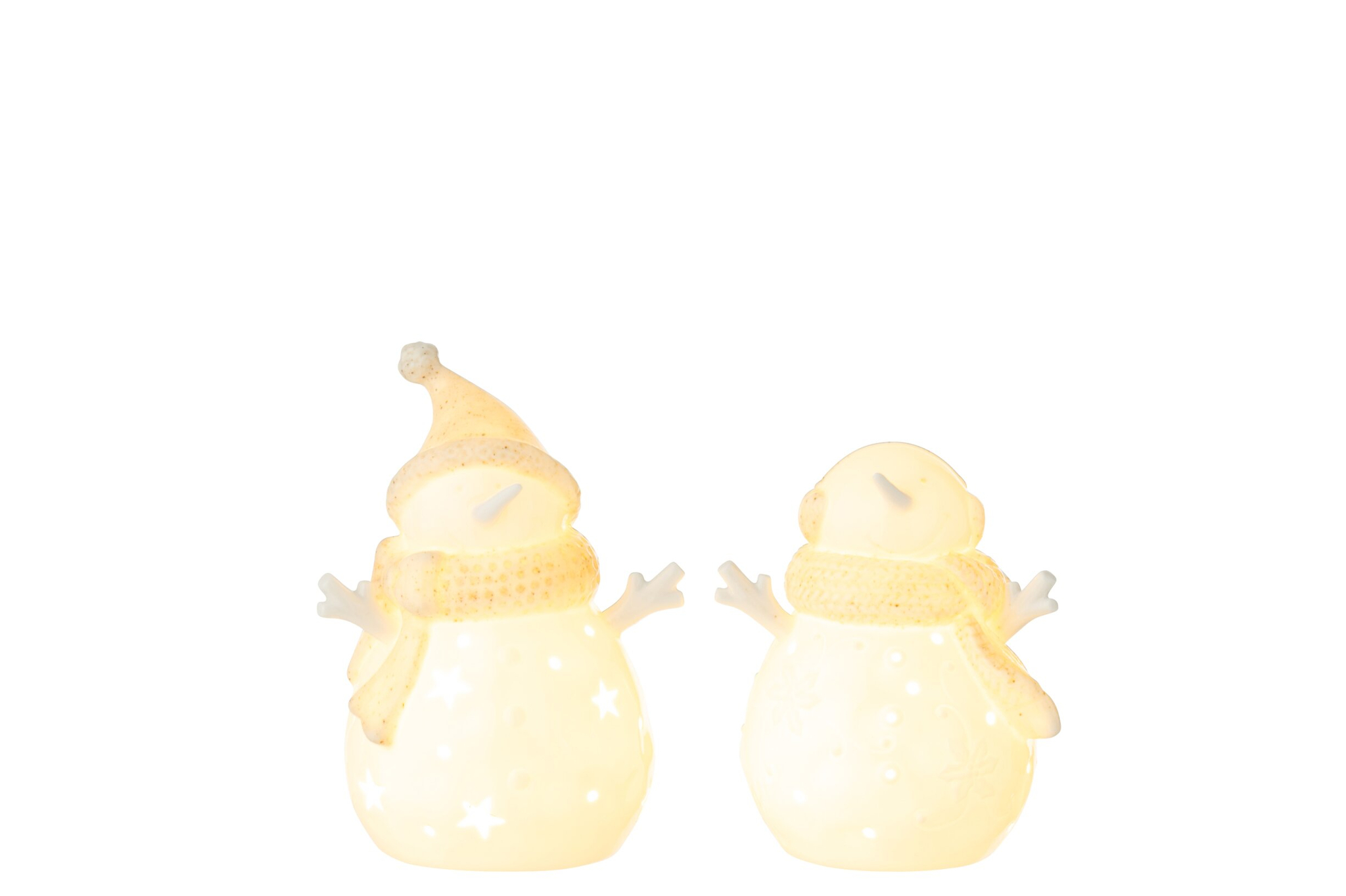 Decoratiefiguur Goskine Klei Wit H16,5 cm - Set van 2