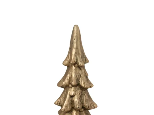Kerstboom Gemmo Goud H51 cm, compacte decoratieve kerstboom met glanzende goudlook