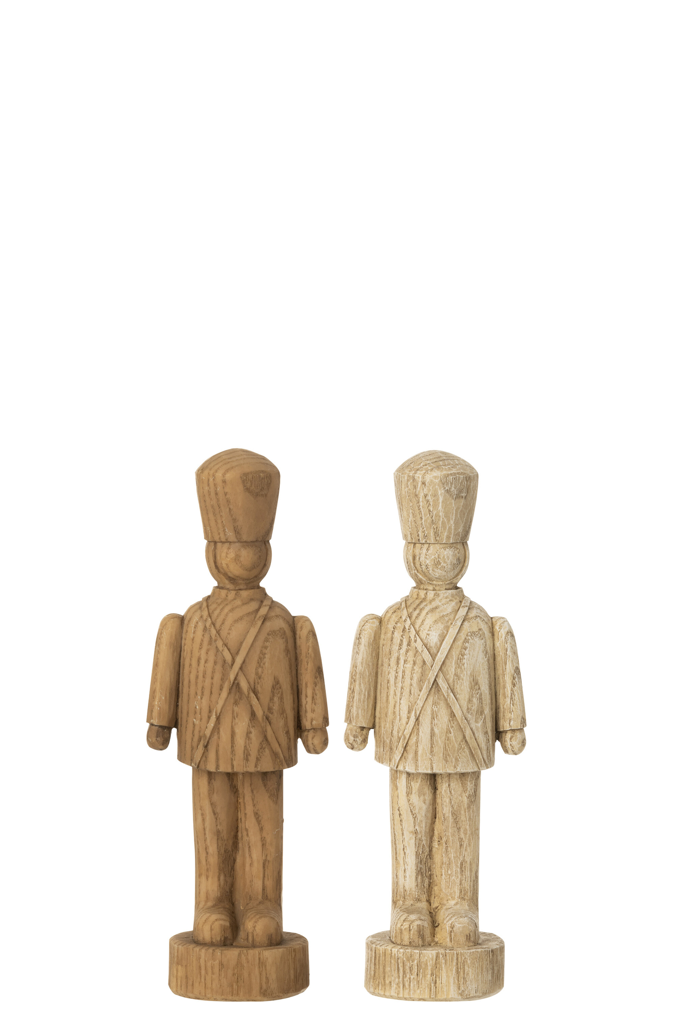 Slunar notenkraker set van 2 in bruin en beige, met houtlook afwerking voor warme winterse woondecoratie