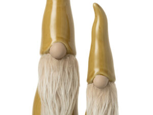 Decoratiefiguur Bruldand Porselein Groen H40 cm