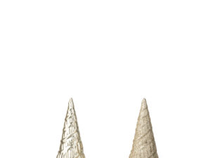 Kunstboom Rondas Kunststof Beige H18 cm - Set van 2