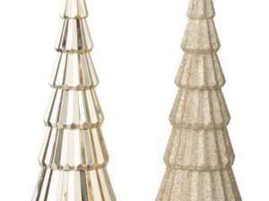 Kunstboom Colchester Kunststof Beige H38 cm - Set van 2