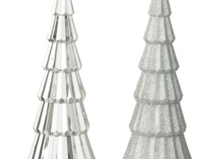 Kunstboom Preirdak Kunststof Zilver H38 cm - Set van 2