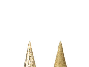 Kunstboom Caurdel Kunststof Goud H18 cm - Set van 2