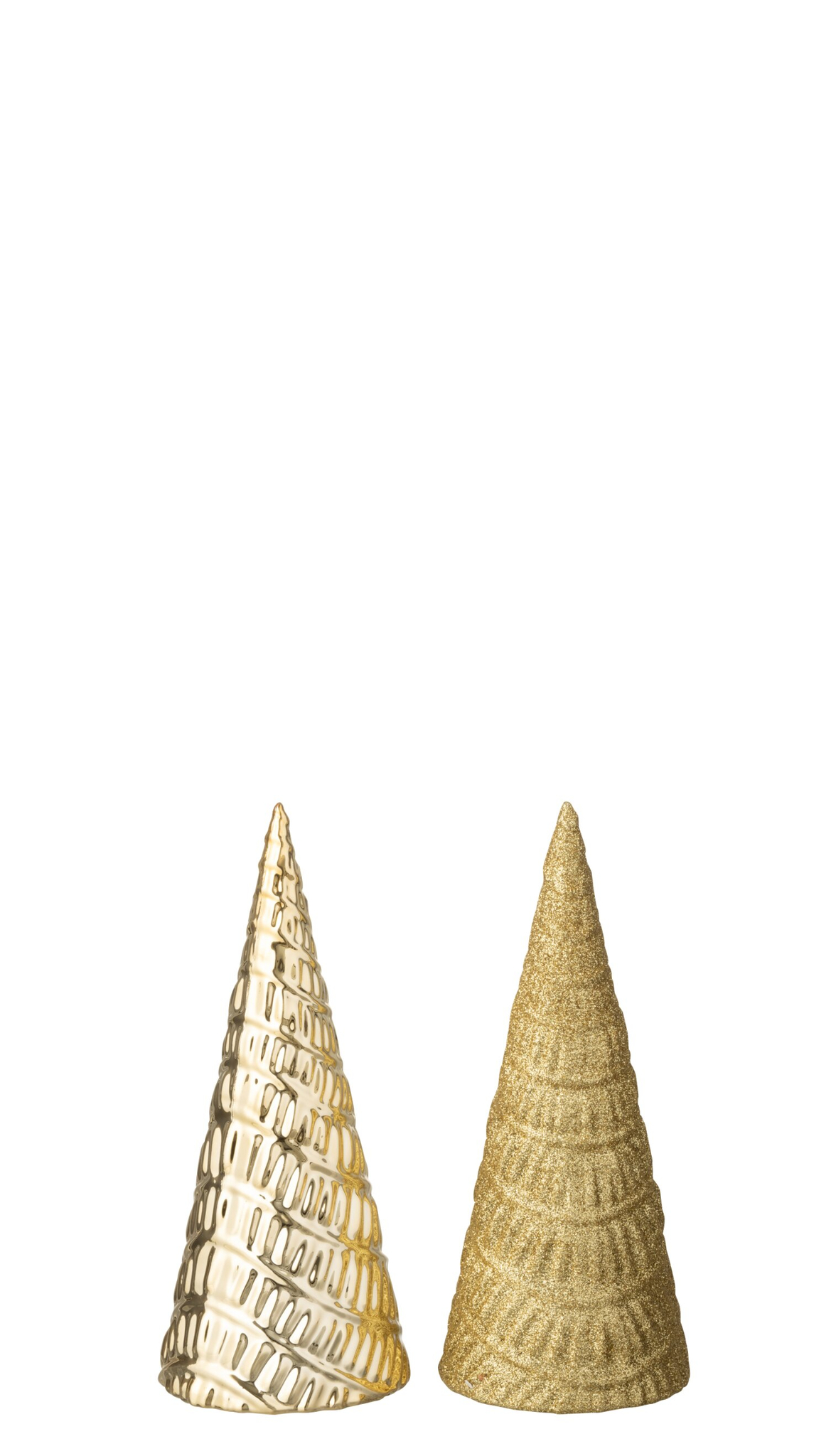 Kunstboom Caurdel Kunststof Goud H18 cm - Set van 2