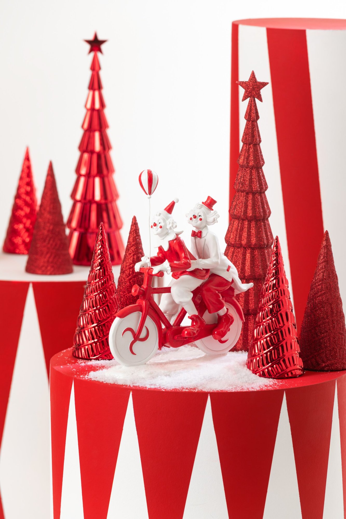 Kerstboom Greernar Kunststof Rood H18 cm - Set van 2 - Afbeelding 2